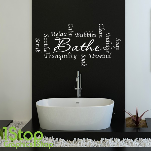 Best ideas about Words On Bathroom Walls
. Save or Pin BATHROOM WORDS SOAK BATHE WALL STICKER QUOTE BATHROOM Now.