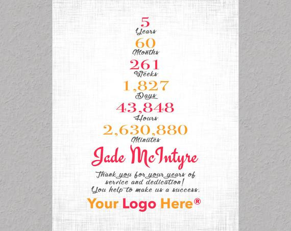 Work Anniversary Gift Ideas
 5 Year Anniversary Gift 20 Year Work Anniversary Gift