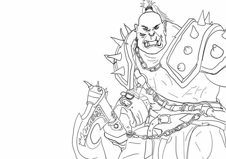 World Of Warcraft Printable Coloring Pages
 Orc coloring Download Orc coloring
