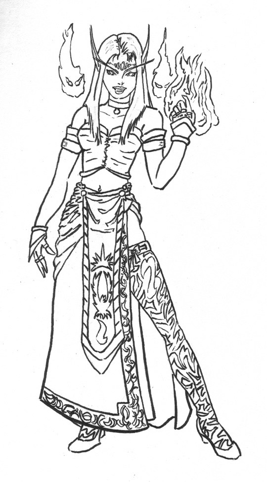 World Of Warcraft Printable Coloring Pages
 Color Me Fiona Inks by jemstone on DeviantArt