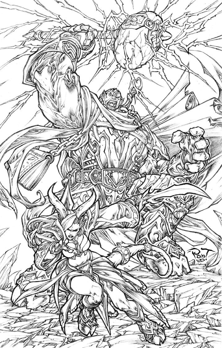 World Of Warcraft Printable Coloring Pages
 World Warcraft clipart coloring page Pencil and in