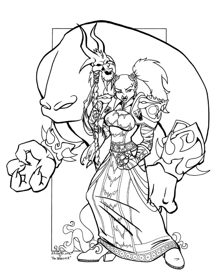 World Of Warcraft Printable Coloring Pages
 World Warcraft Orc Coloring Pages