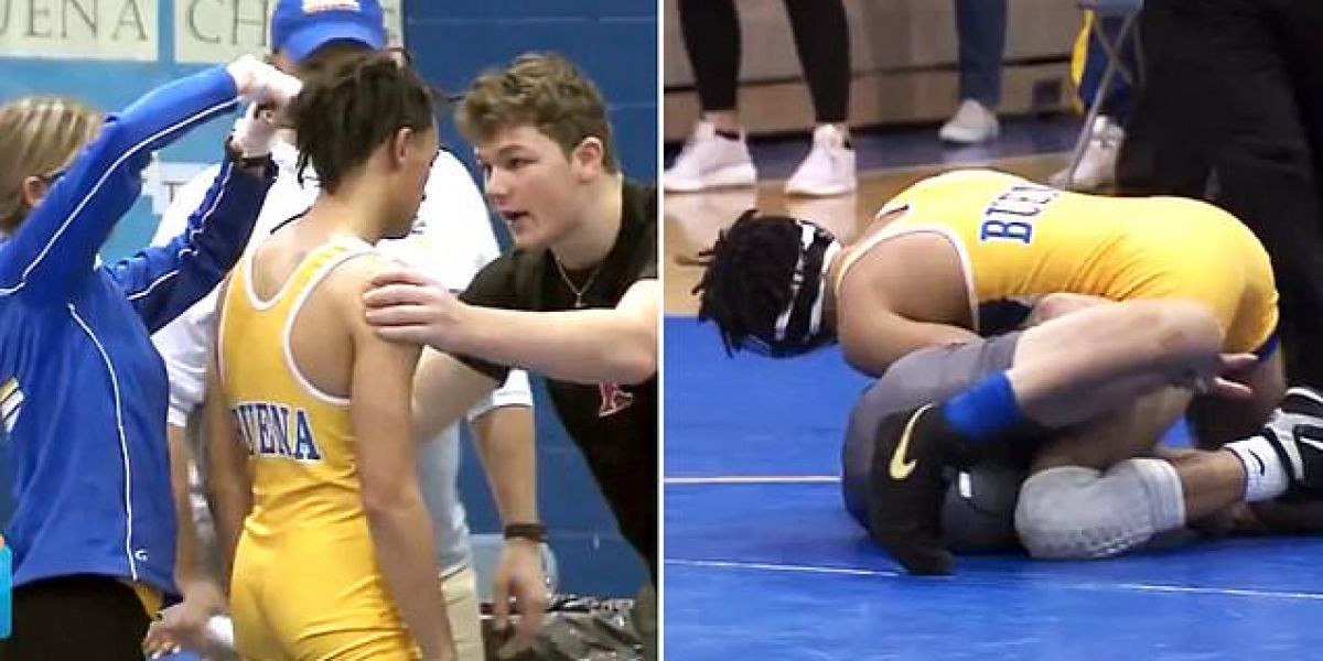 Wrestler Forced To Cut Hair
 Debate Over Wrestling Hair Rule After White Ref Forced