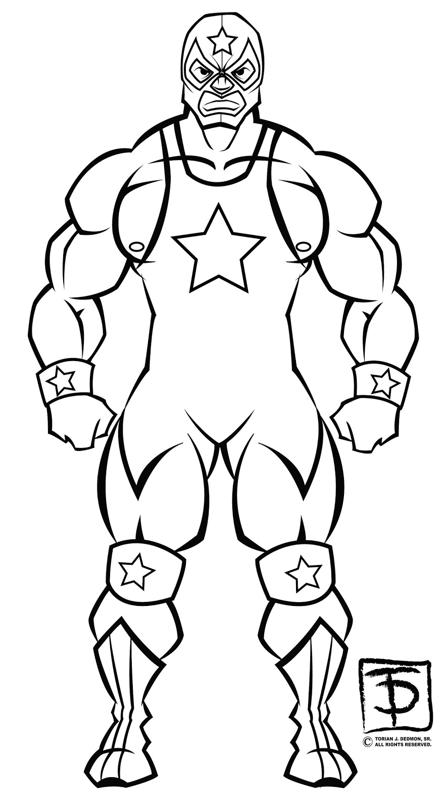 Wrestling Coloring Pages
 WWE Coloring Pages of Rey Mysterio
