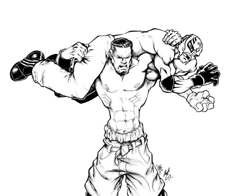 Wrestling Coloring Pages
 Free Printable WWE Coloring Pages For Kids