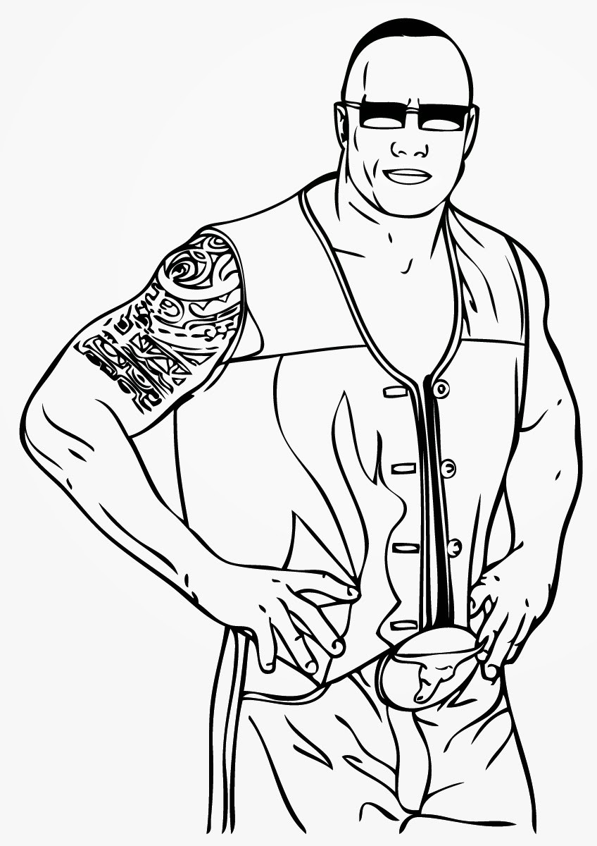Wwe Coloring Books
 All Wwe Belts Coloring Pages The Rock Coloringstar grig3