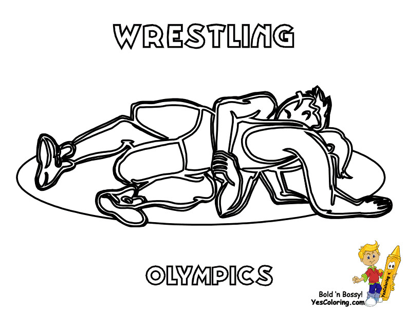 Wwe Coloring Pages For Boys
 Olympic Coloring Summer Games Wrestling