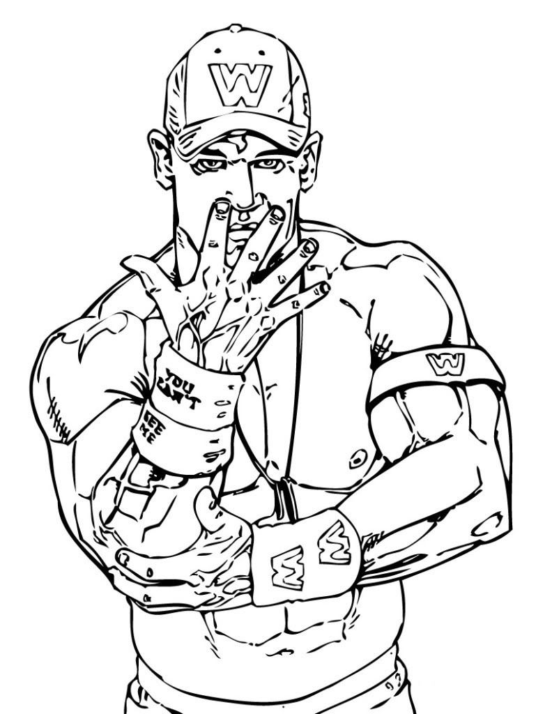 Wwe Printable Coloring Sheets
 Muscle WWE Coloring Pages for Kids Free Printable Coloring
