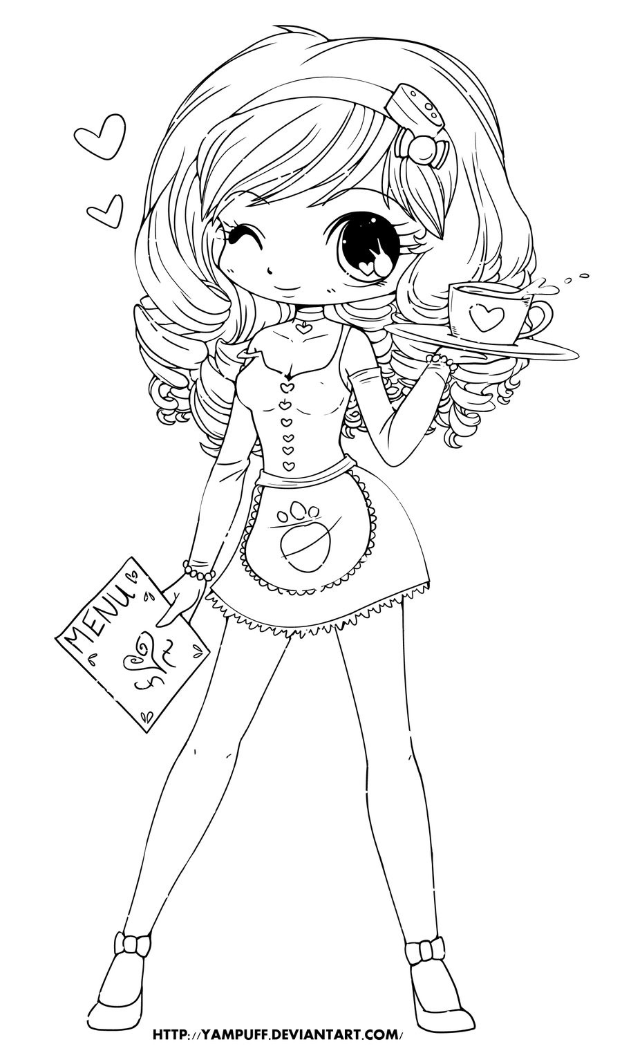 Yampuff Coloring Pages
 Chloe Lineart by YamPuff on DeviantArt