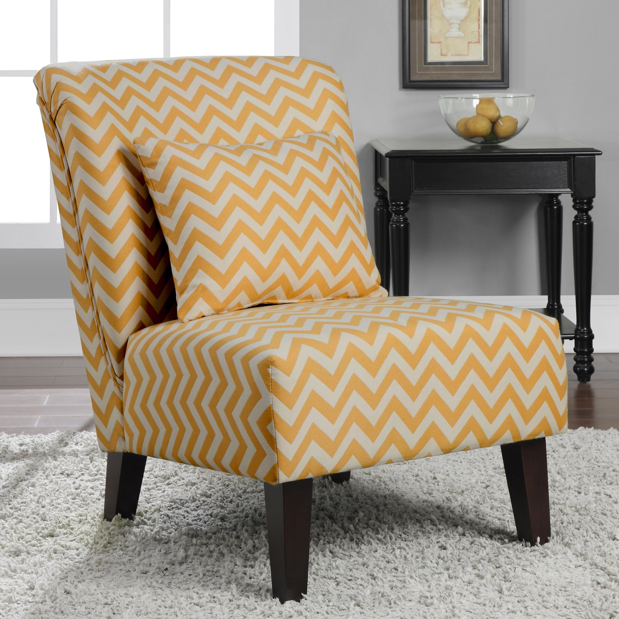Best ideas about Yellow Accent Chair
. Save or Pin Anna French Yellow Chevron Fabric Accent Chair Overstock Now.