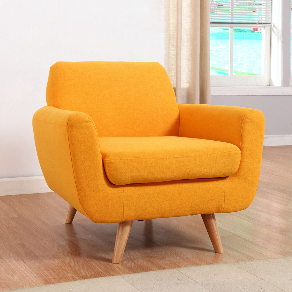 Best ideas about Yellow Accent Chair
. Save or Pin Mid Century Modern Yellow Linen Fabric Accent Chair Living Now.