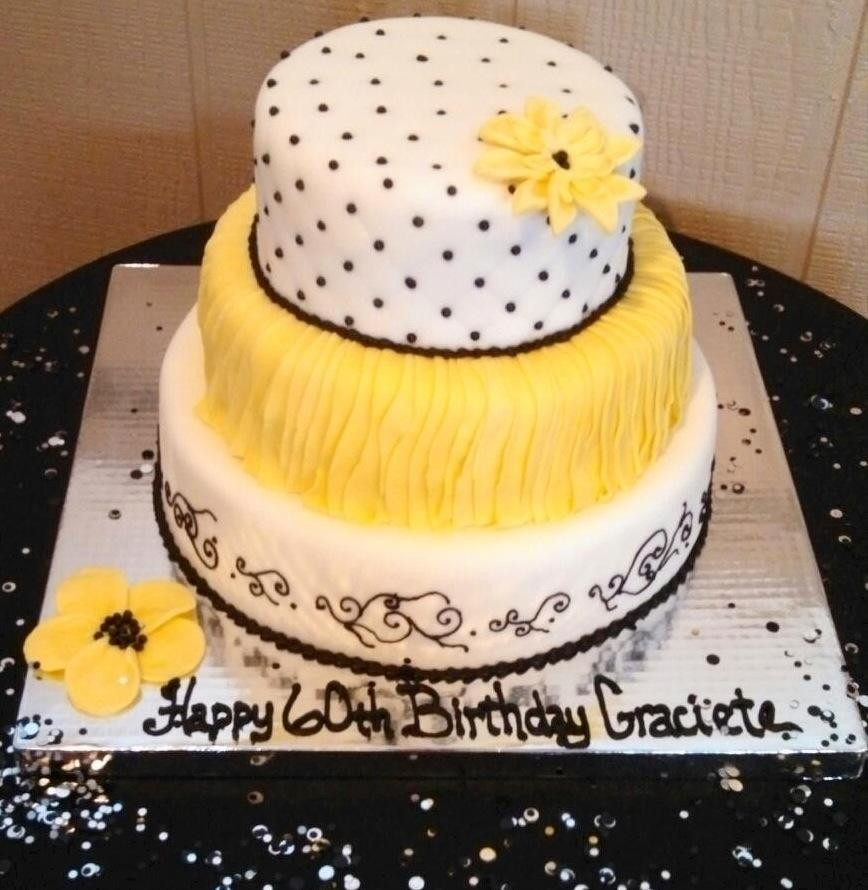 Yellow Birthday Cake
 Yellow And Black Birthday Cakes