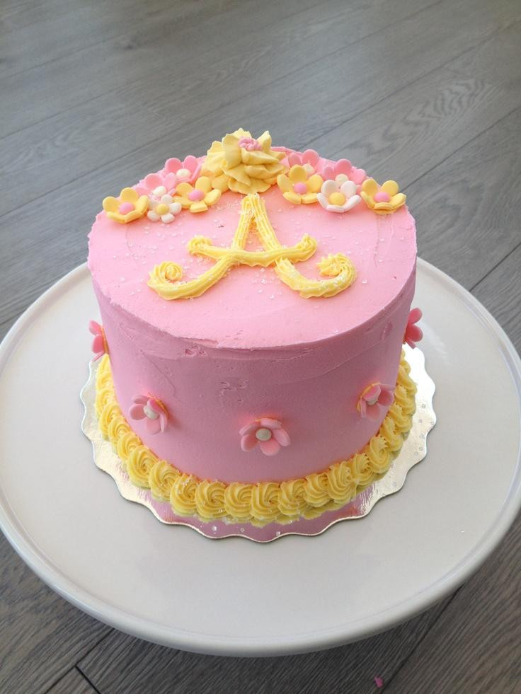 Yellow Birthday Cake
 Yellow And Pink Birthday Cake