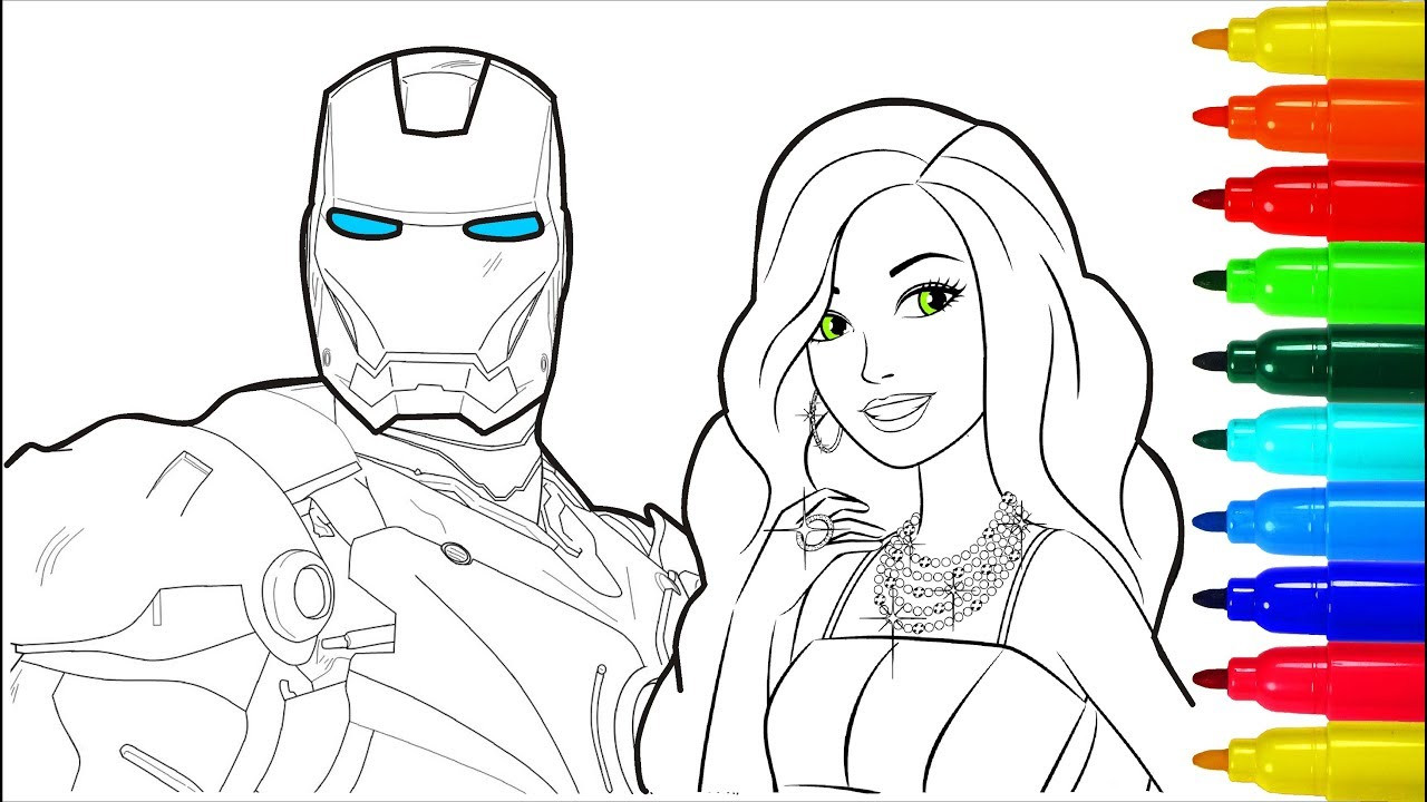 You Jtube Free Coloring Books For Toddlers
 Iron Man Barbie Coloring Pages