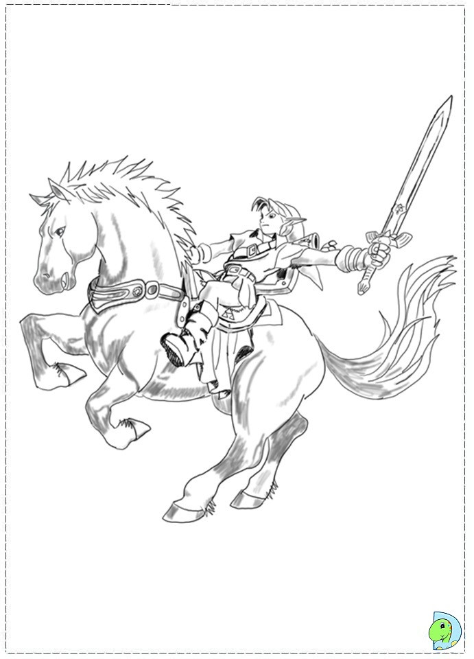 Zelda Breath Of The Wild Coloring Pages
 The Legend of Zelda Coloring page DinoKids