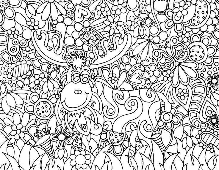 Zendoodle Coloring Book
 Garden Moose zendoodle from Kat s Zendoodle Kreations