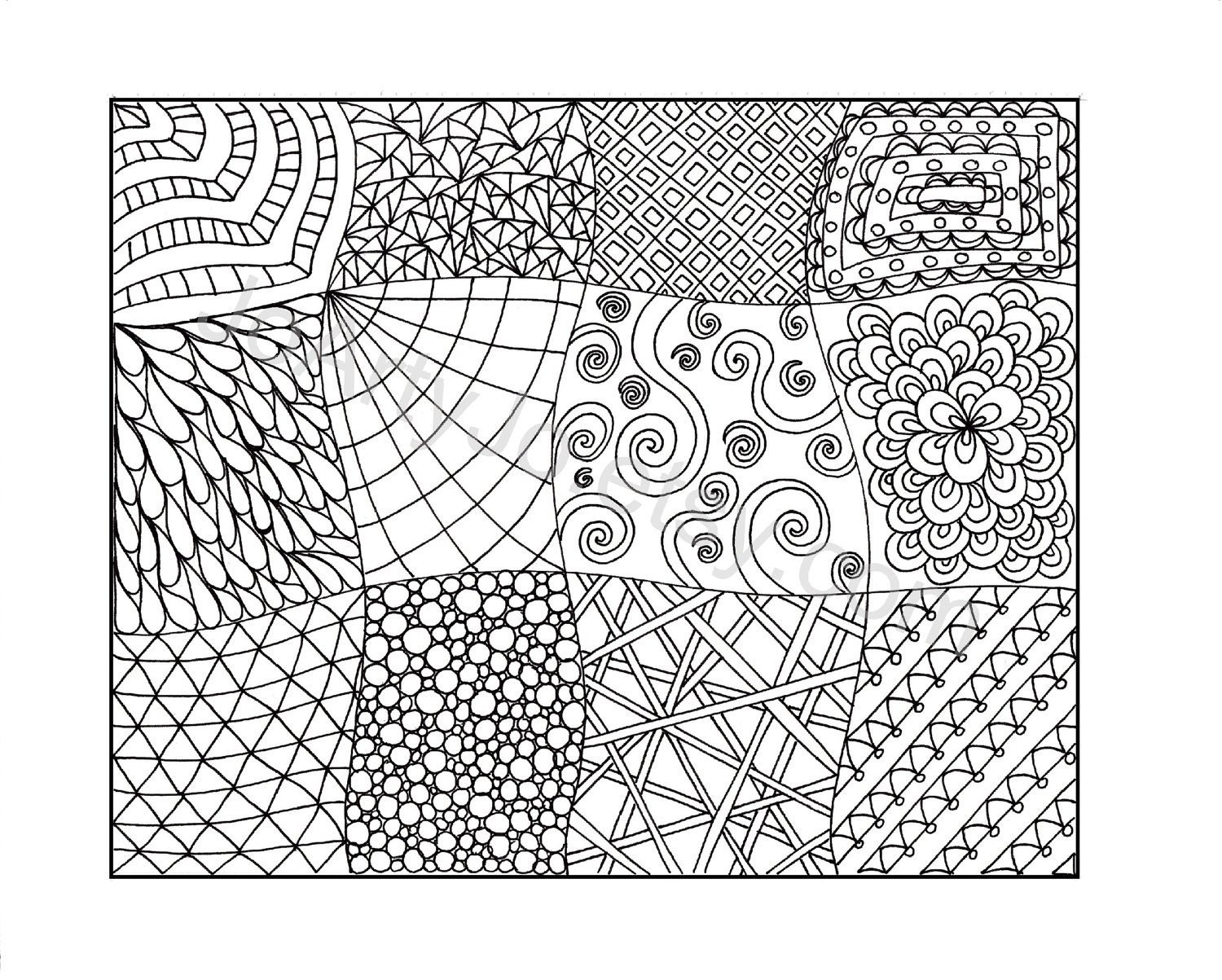 Zendoodle Coloring Book
 Zendoodle Coloring Page Printable PDF Zentangle Inspired