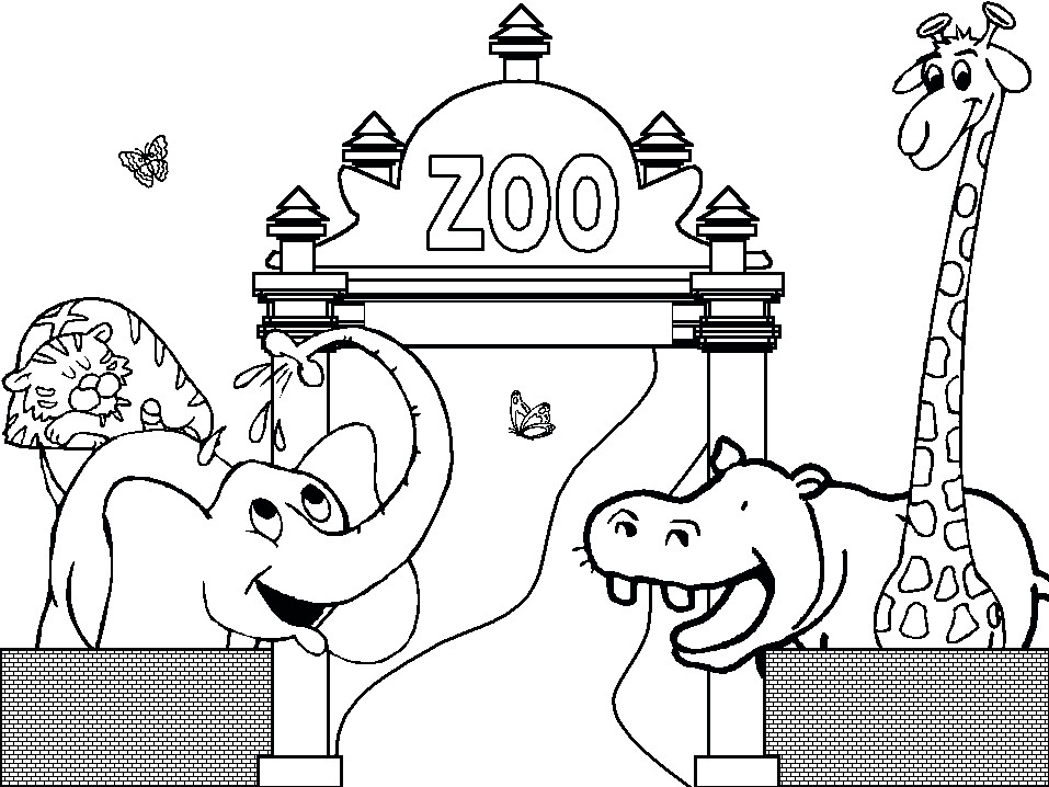 Zoo Coloring Sheets For Kids
 Free Printable Zoo Coloring Pages For Kids