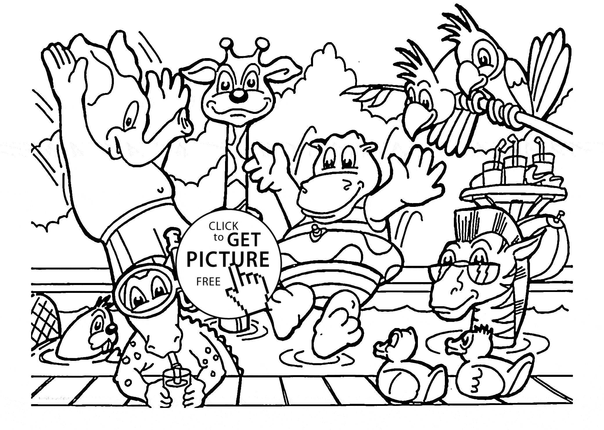 Zoo Coloring Sheets For Kids
 Zoo Animals coloring page for kids animal coloring pages