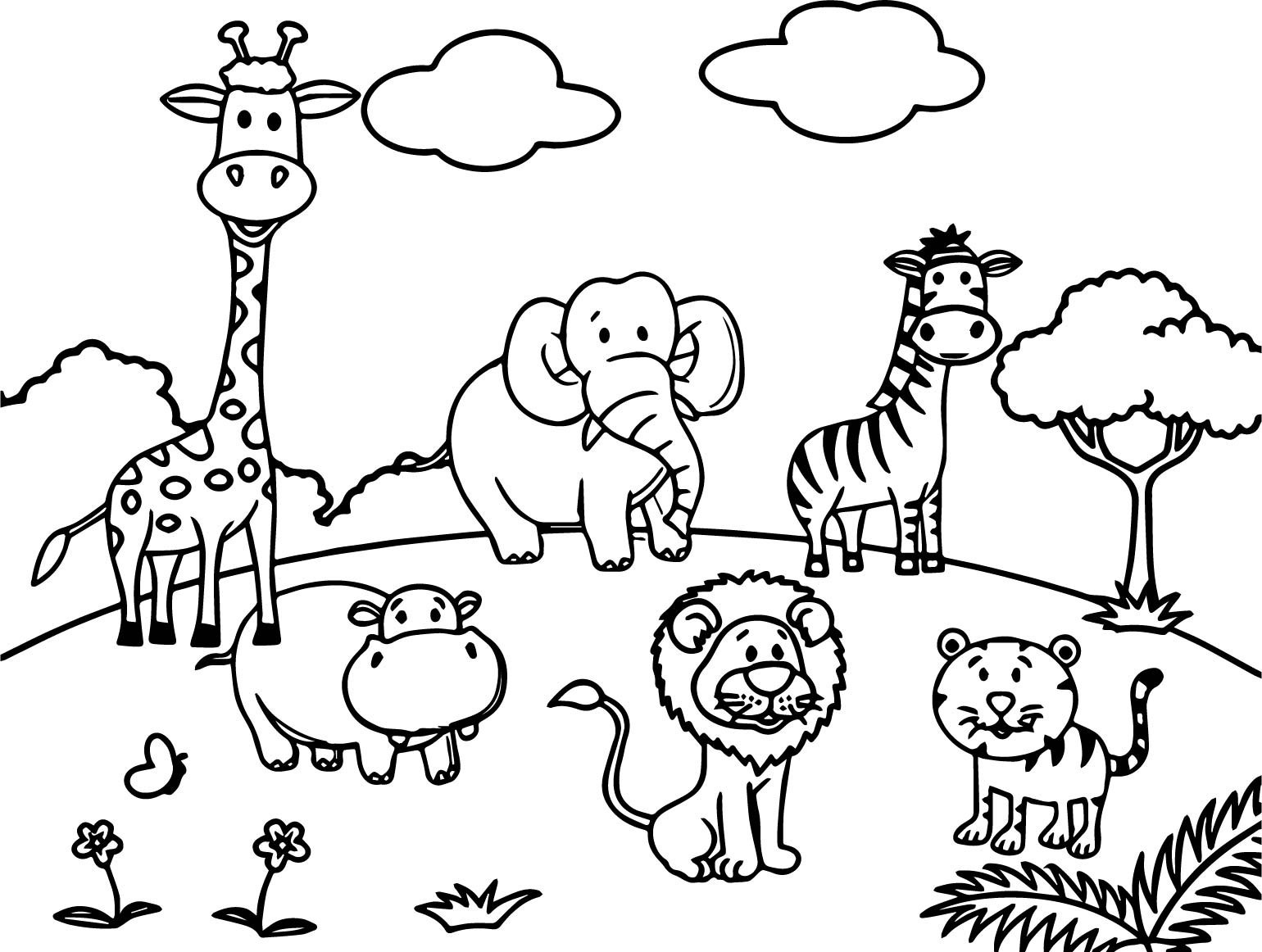 Zoo Coloring Sheets For Kids
 Zoo Coloring Page Coloring Pages For Children