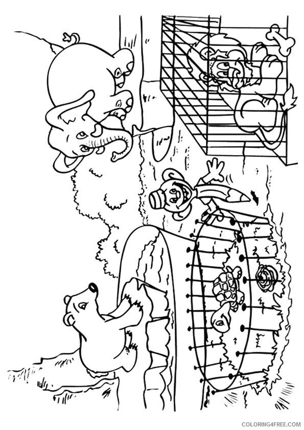 Zoo Coloring Sheets For Kids
 zoo coloring pages free printable Coloring4free