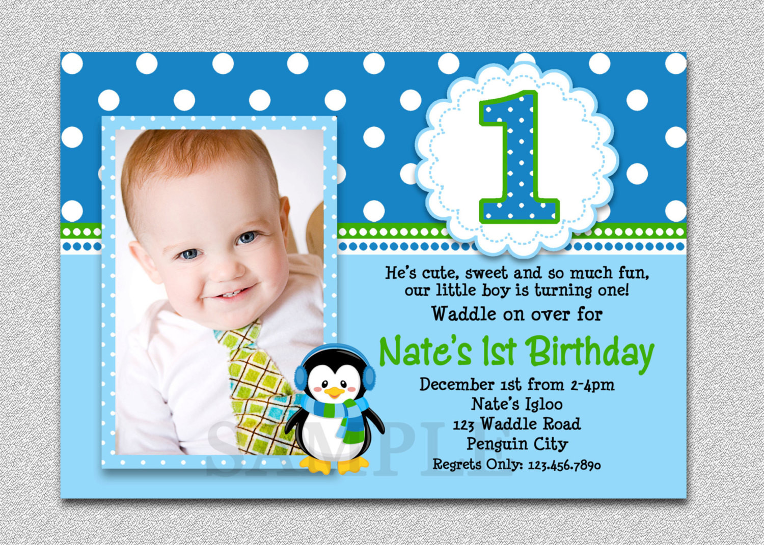 Best ideas about 1st Birthday Party Invitations
. Save or Pin Penguin Birthday Invitation Penguin 1st Birthday Party Invites Now.