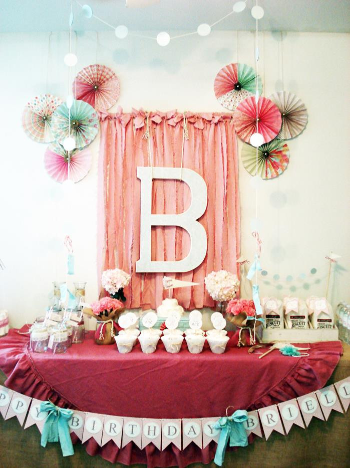 Best ideas about 1st Birthday Party Supplies Girl
. Save or Pin Kara s Party Ideas Vintage Chic 1st Girl Boy Birthday Now.