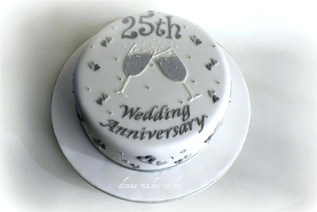 Торт на серебряную свадьбу 25 лет фото