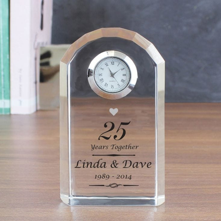 Best ideas about 25Th Wedding Anniversary Gift Ideas For Friends
. Save or Pin Personalised Silver Wedding Anniversary Clock Now.