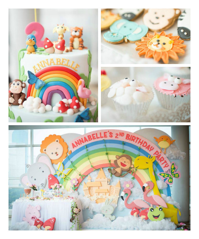 Best ideas about 2nd Birthday Ideas
. Save or Pin Kara s Party Ideas Animals & Rainbows Themed 2nd Birthday Now.