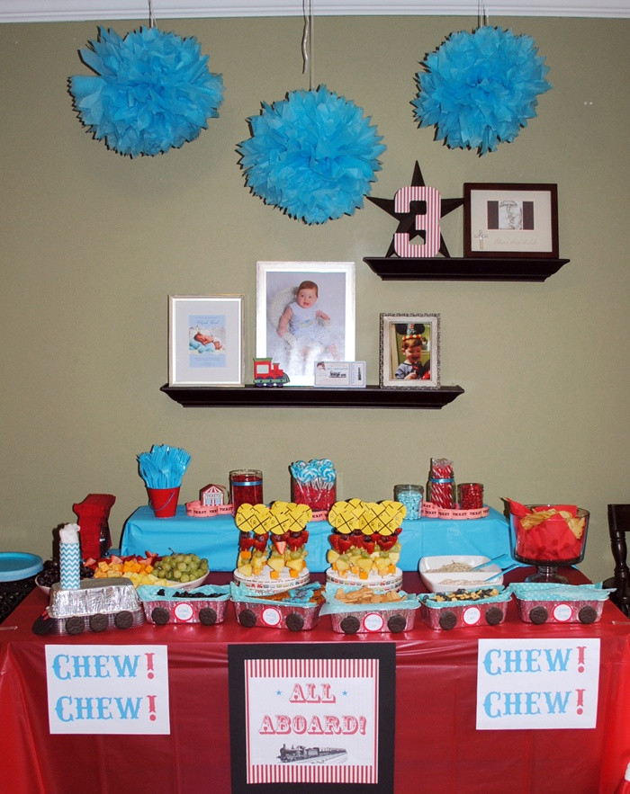 Best ideas about 3 Year Old Birthday Party Ideas
. Save or Pin Railroad Train Themed Birthday Party for 3 year old boy Now.