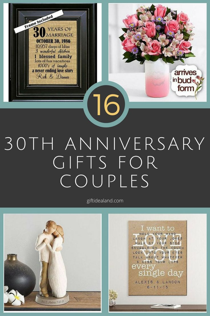 Best ideas about 30 Year Anniversary Gift Ideas
. Save or Pin 30 Good 30th Wedding Anniversary Gift Ideas For Him & Her Now.