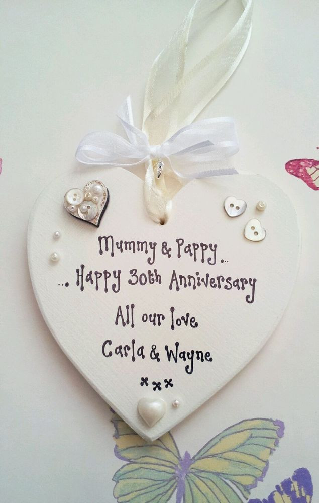 Best ideas about 30Th Anniversary Gift Ideas
. Save or Pin 30th wedding Anniversary Pearl present Mum Dad Gift Now.