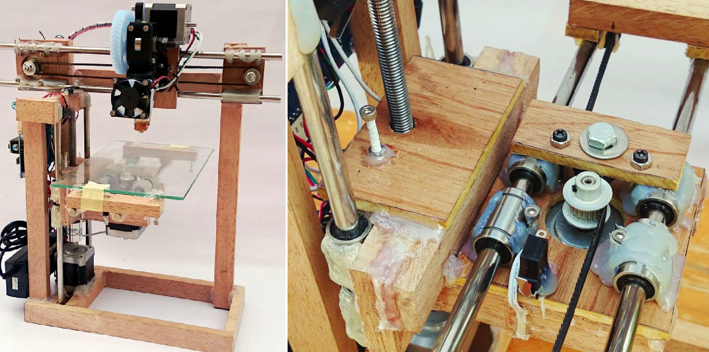 Best ideas about 3D Printer DIY
. Save or Pin DIY RepStrap 3D Printer Uses Wood and Glue as Its Primary Now.