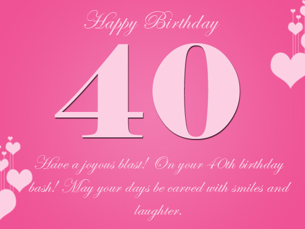 Best ideas about 40th Birthday Inspirational Quotes
. Save or Pin 40th Birthday Wishes 365greetings Now.