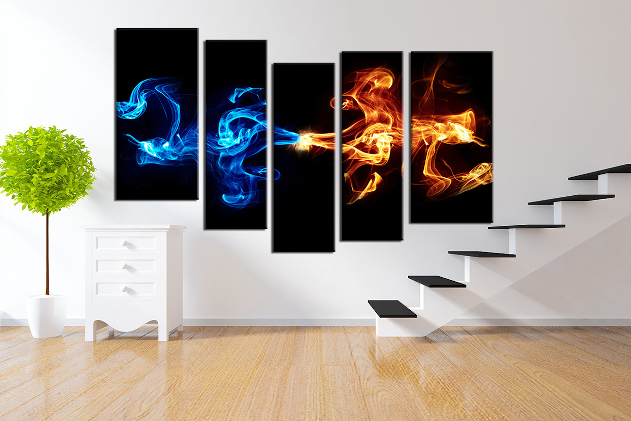 Best ideas about 5 Piece Wall Art
. Save or Pin Abstract 5 Piece Smoke Canvas Wall Art Gad Flow Now.