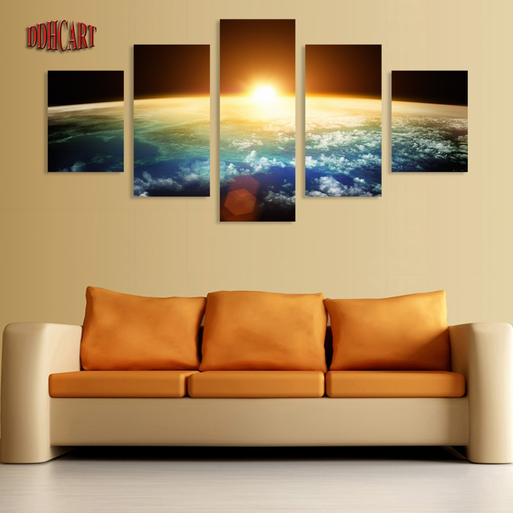 Best ideas about 5 Piece Wall Art
. Save or Pin 5 Piece Canvas Art Wall Art Prints Painting Space Picture Now.