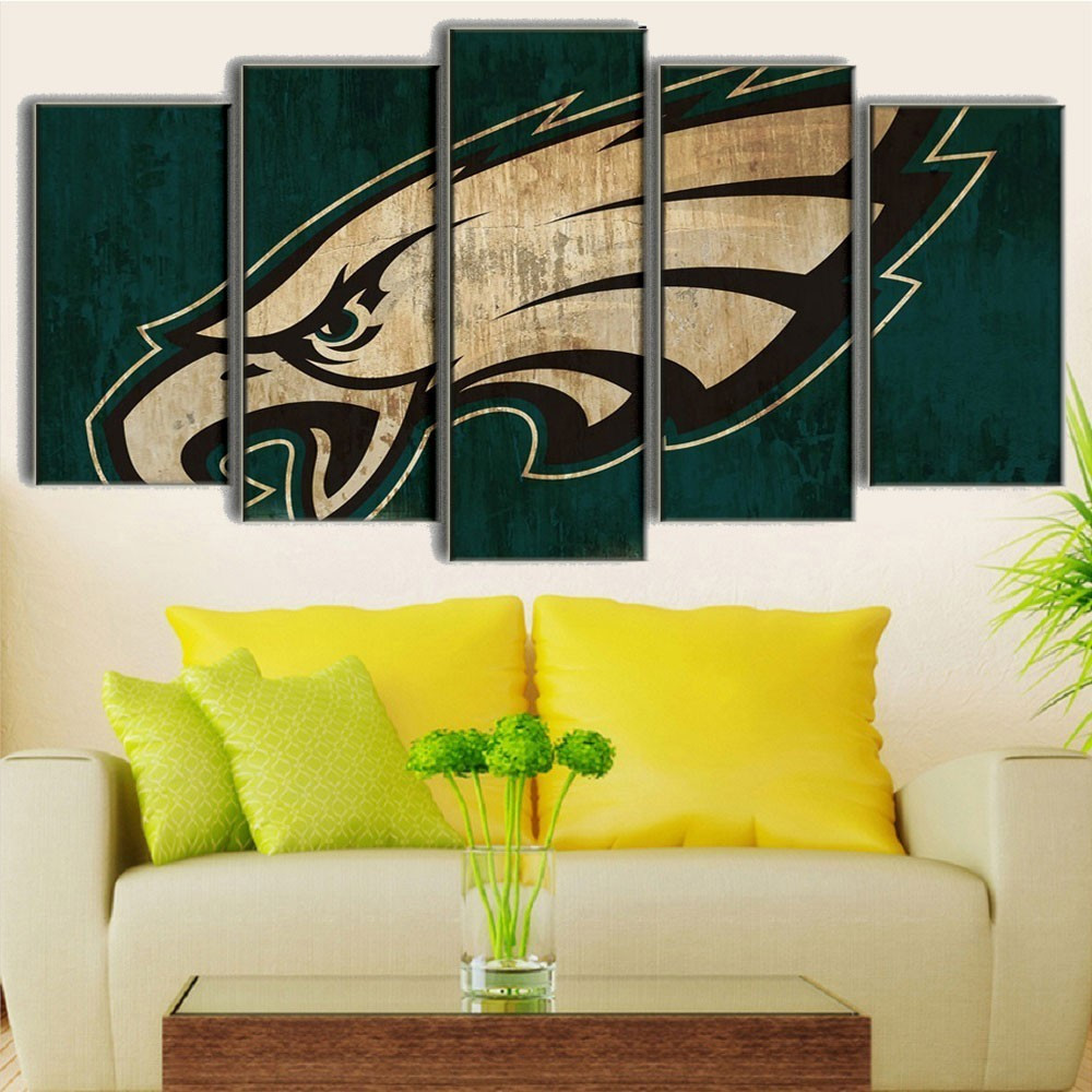 Best ideas about 5 Piece Wall Art
. Save or Pin 5 Piece Philadelphia Eagles Logo Rugby HD Printed Canvas Now.