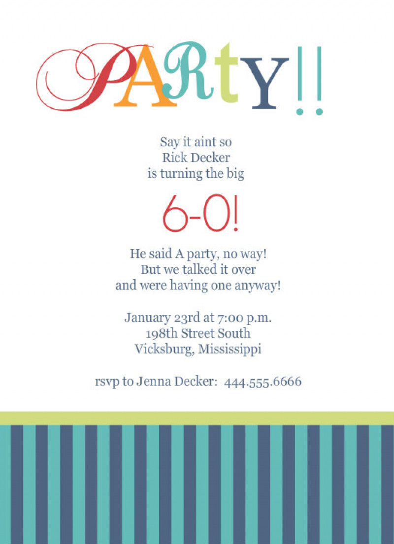 Best ideas about 60th Birthday Invitations Template
. Save or Pin Template For 60Th Birthday Party Invitation Now.