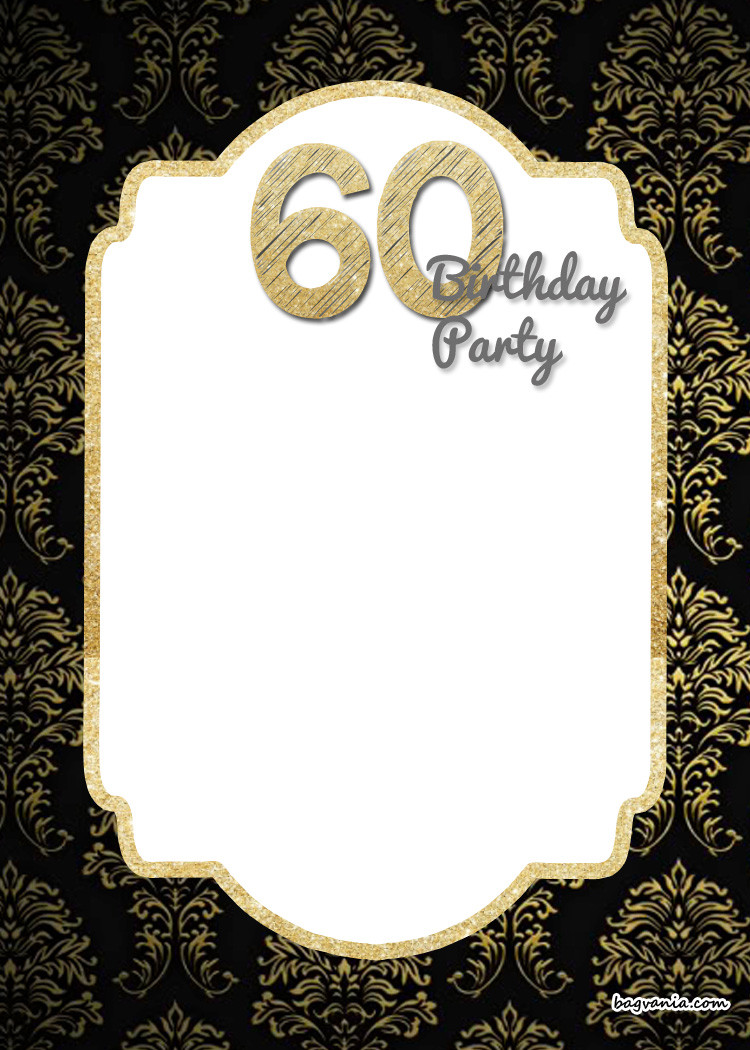 Best ideas about 60th Birthday Invitations Template
. Save or Pin FREE Printable 60th Birthday Invitation Templates Now.