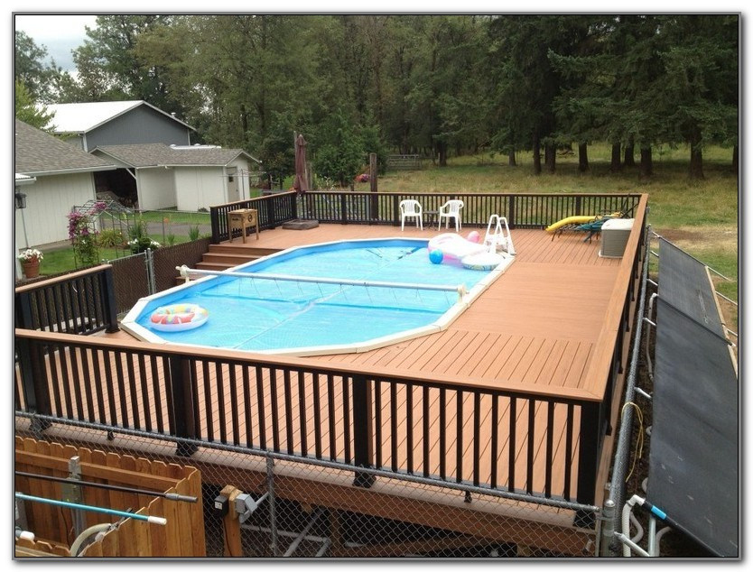 Best ideas about Above Ground Pool Deck Kits
. Save or Pin Ground Pool With Deck Kit Decks Home Decorating Now.
