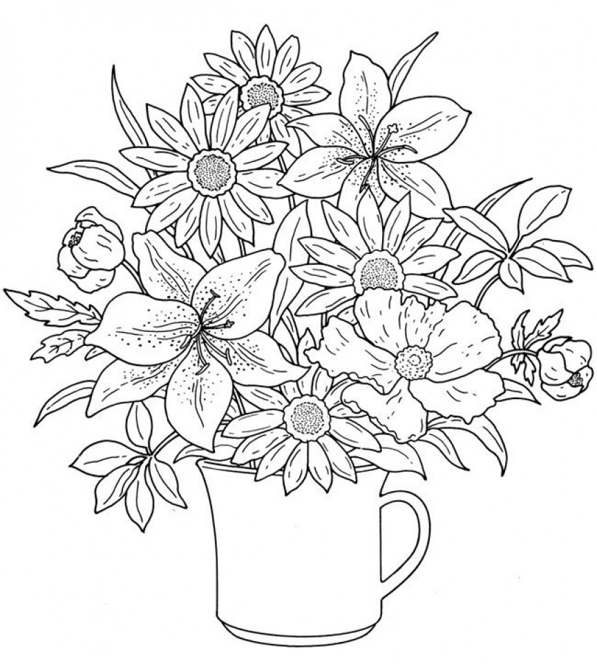 Best ideas about Adult Coloring Books Flowers
. Save or Pin Get This Realistic Flowers Coloring Pages for Adults raf61 Now.