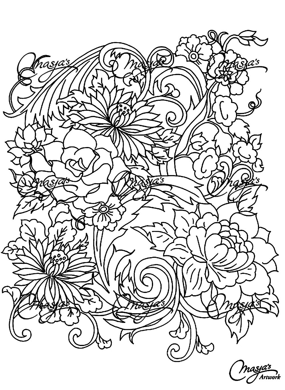 Best ideas about Adult Coloring Books Flowers
. Save or Pin Drawing flower Flowers Adult Coloring Pages Page 4 Now.