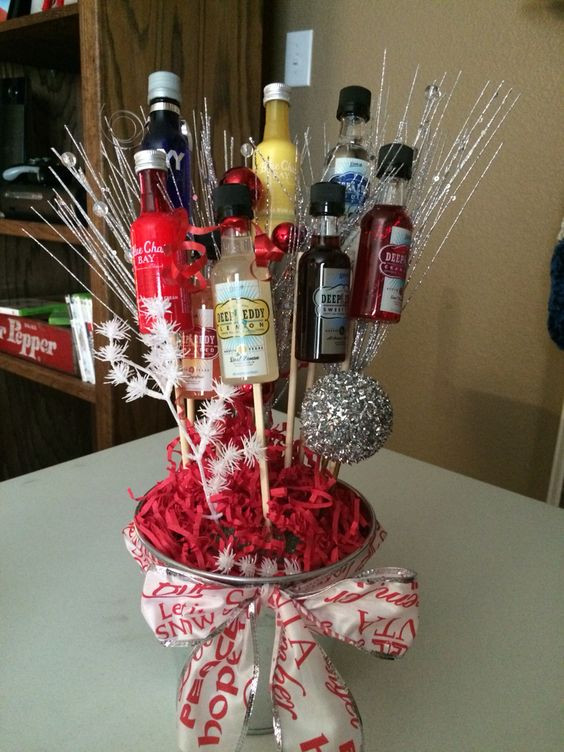 Best ideas about Alcohol Gift Basket Ideas
. Save or Pin Mini alcohol t basket First attempt Now.