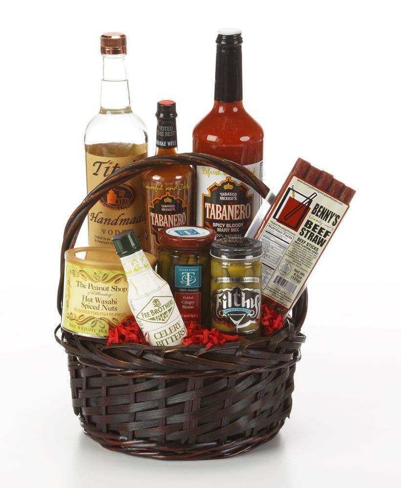 Best ideas about Alcohol Gift Basket Ideas
. Save or Pin Bloody Mary Basket Inspiration Cheers Now.