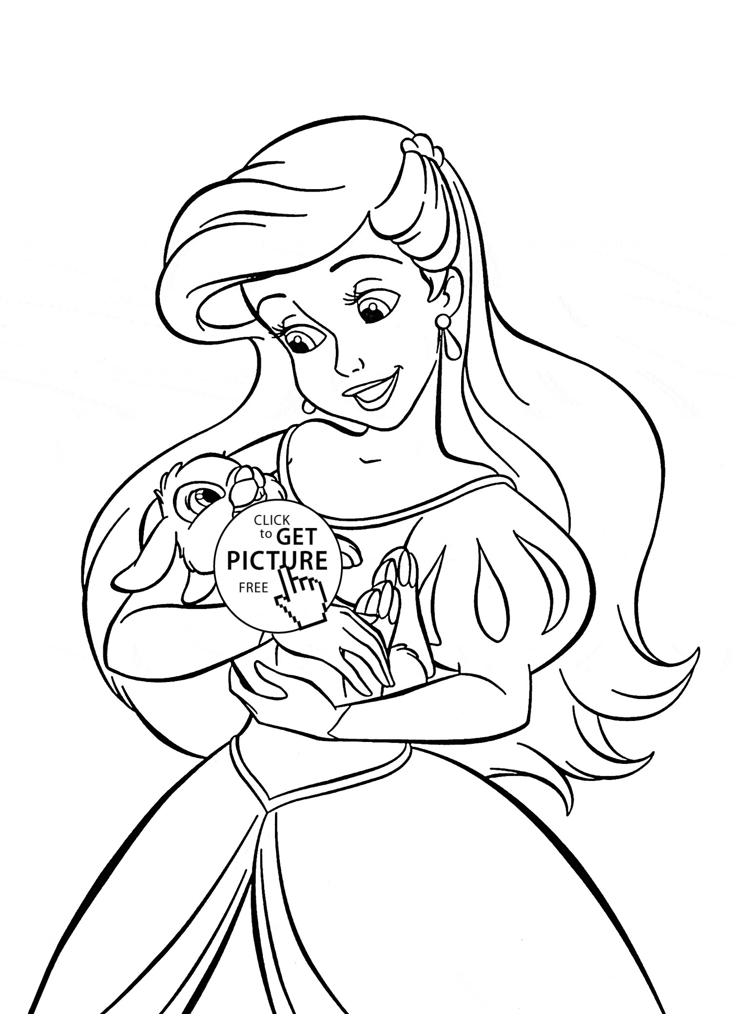 Best ideas about Ariel Princess Coloring Pages For Kids
. Save or Pin Cute Princess Ariel coloring page for kids disney Now.