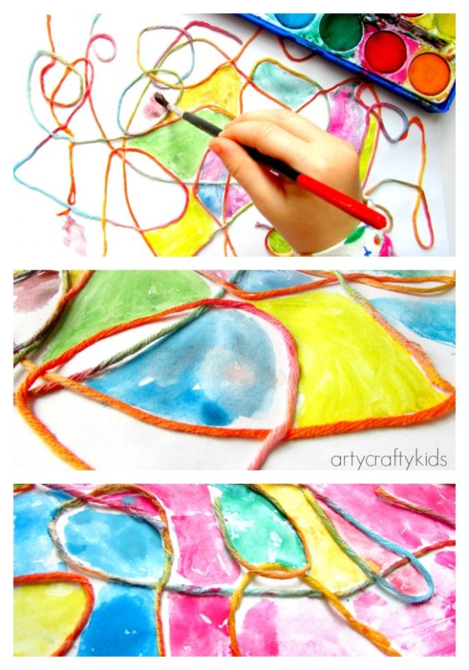 Best ideas about Art Ideas For Preschoolers
. Save or Pin Watercolour Yarn Kids Process Art Arty Crafty Kids Now.