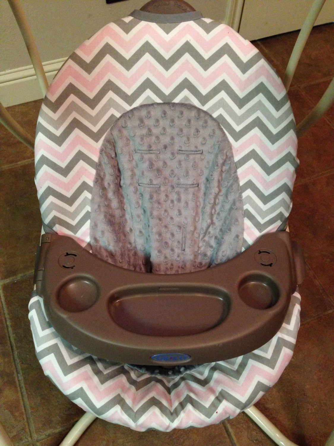 Best ideas about Baby Swing Cover
. Save or Pin Pink and Gray Chevron Baby Swing Cover Now.