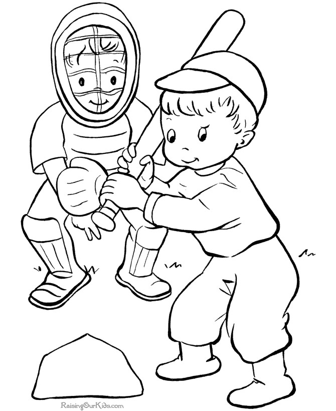 Best ideas about Baseball Coloring Pages For Kids
. Save or Pin Baseball coloring sheet to print 005 Now.