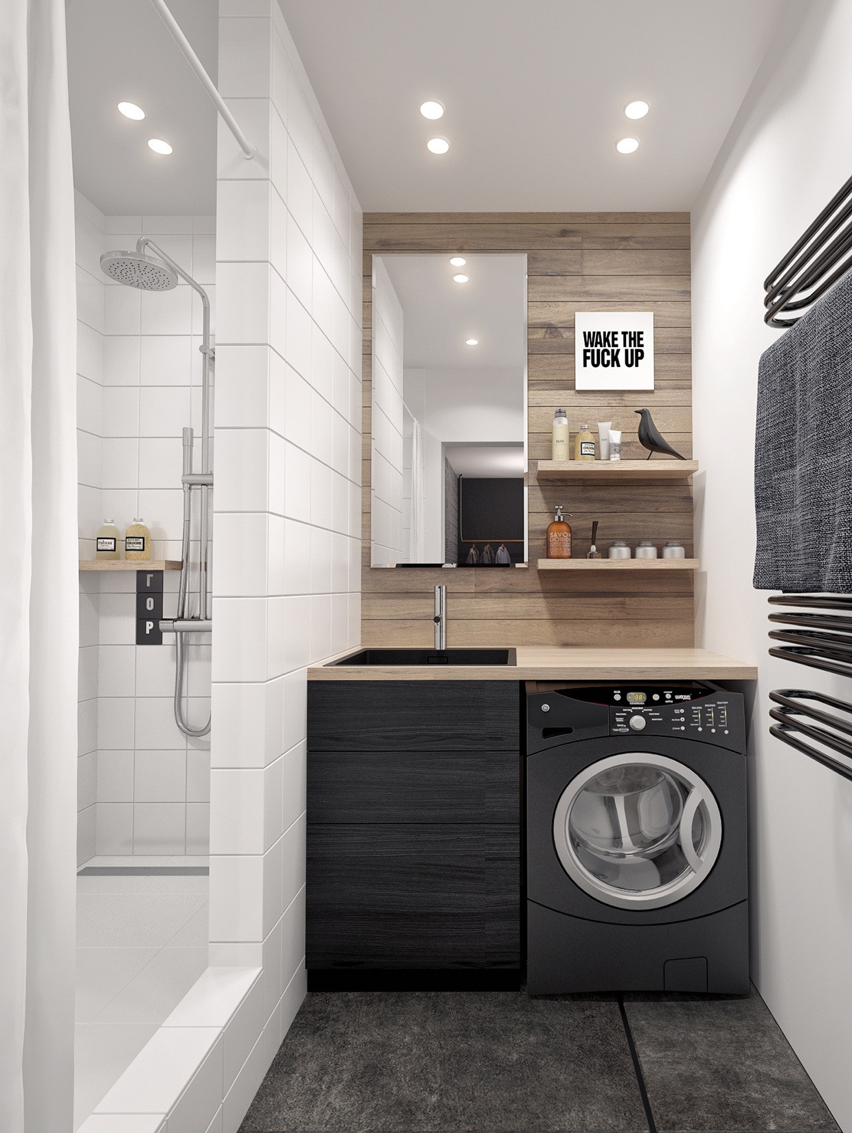 Best ideas about Bathroom Laundry Room
. Save or Pin Eclectic Single Bedroom Apartment With Open Floor Plan Now.